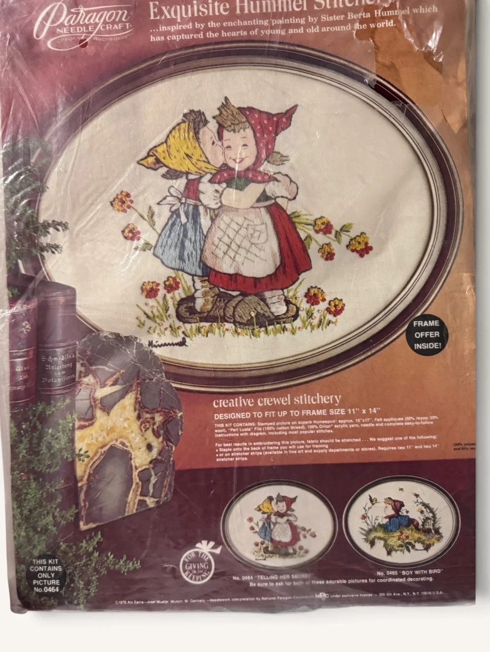 Exquisite Hummel Stitchery Crewel Kit by Paragon Needlecraft, 1976